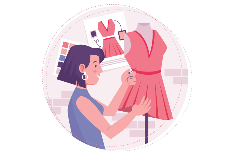 Fashion Industry Digital Solutions Illustration