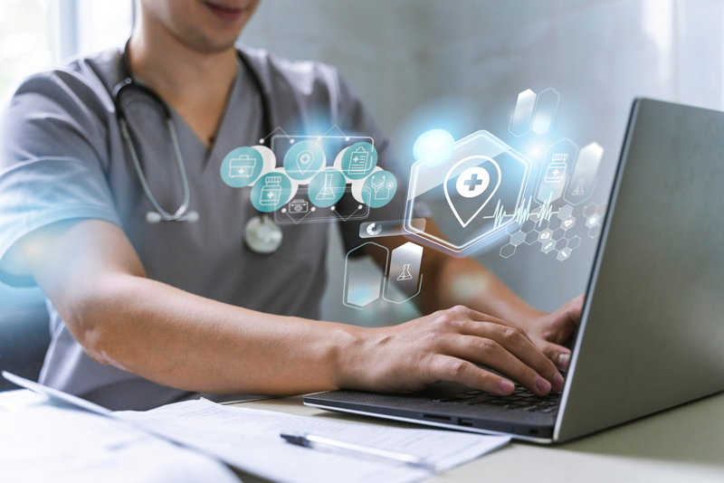 Healthcare Digital Solutions Illustration
