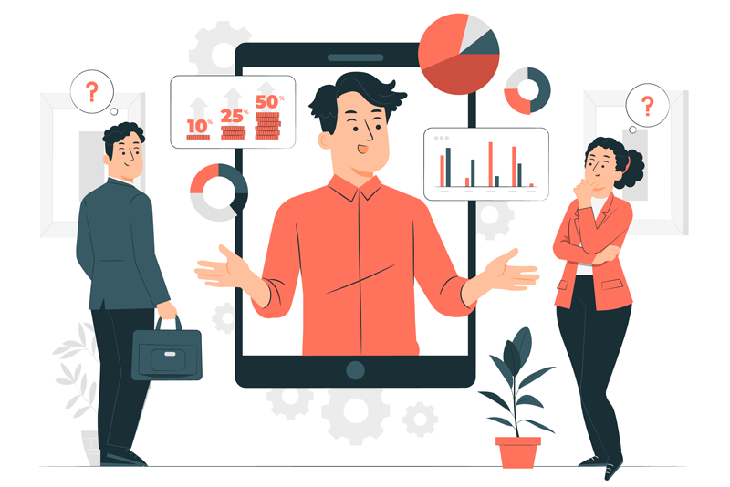 On-Demand Industry Digital Solutions Illustration